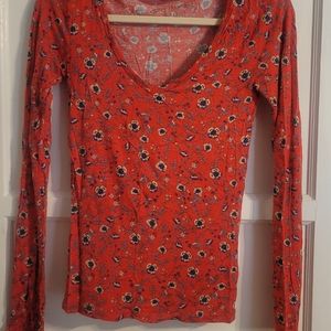 Aeropostale LS floral tee